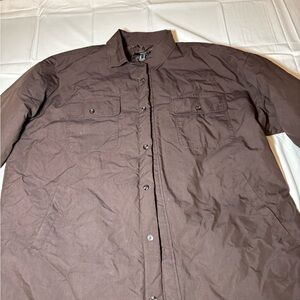 Men's Brown Button-Up Shirt